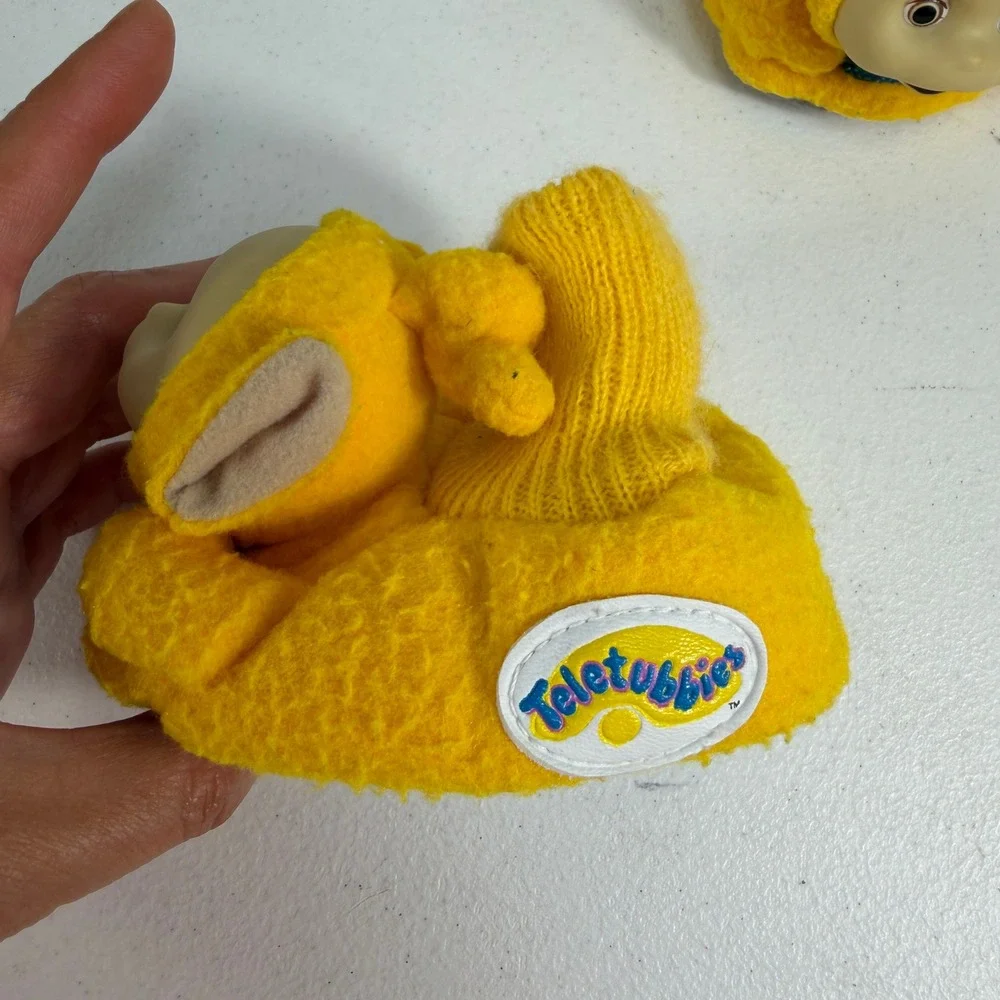 Teletubbies Toddler 3-4 Slippers Laa-Laa Vintage Plush Non-Slip Bootie Yellow